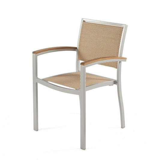 Beige Aluminum Dining Chair