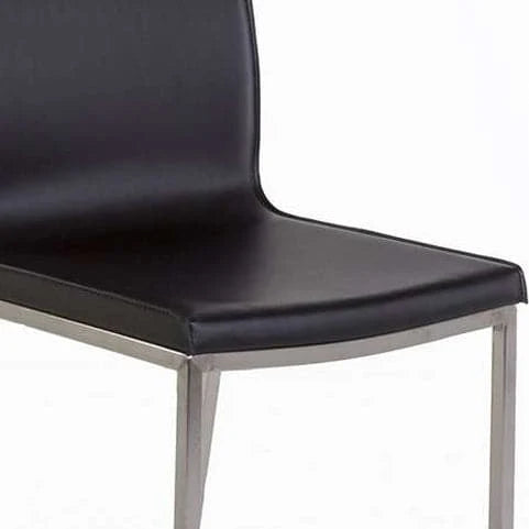Black Stainless Steel and Iron Side Chair