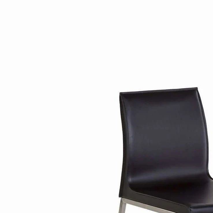 Black Stainless Steel and Iron Side Chair
