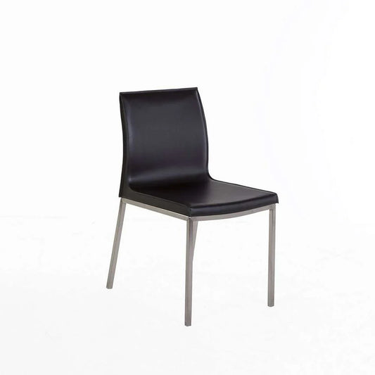 Black Stainless Steel and Iron Side Chair