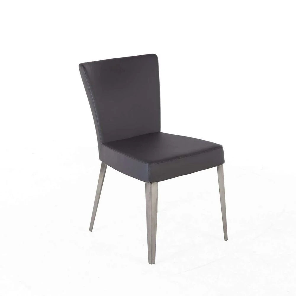 Grey Stainless Steel and Iron Side Chair