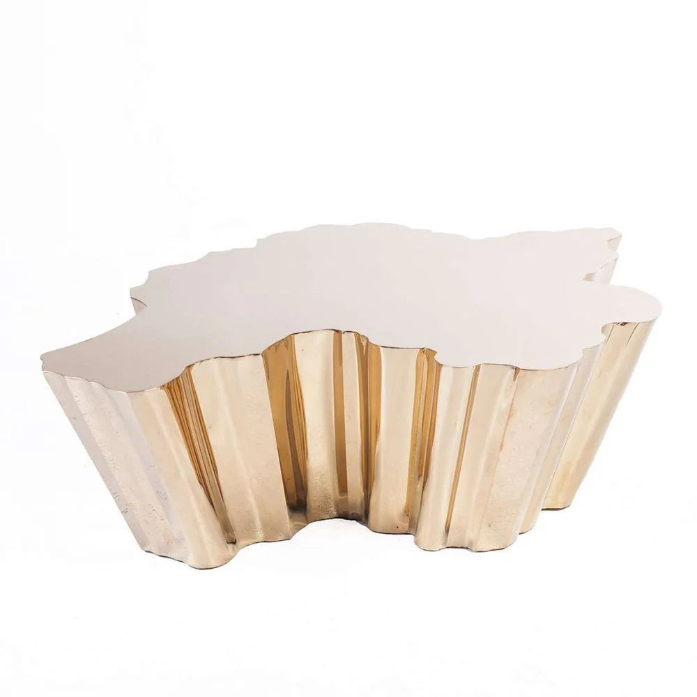 Rose Gold-Tone Stainless Steel Coffee Table