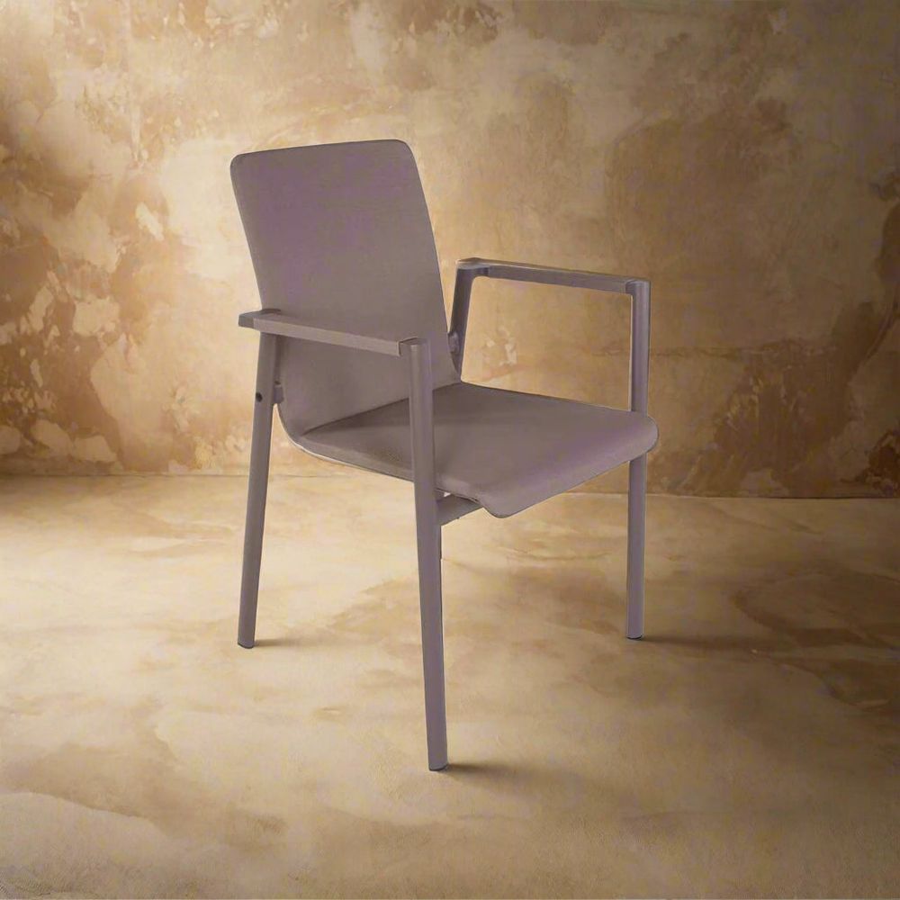 Taupe Aluminum Armchair