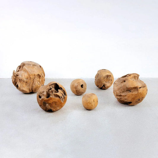 Natural Teak Decorative Ball